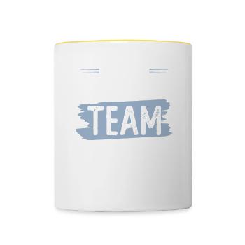 Équipe de basket-ball - Mug contrasté - blanc/jaune - Devant