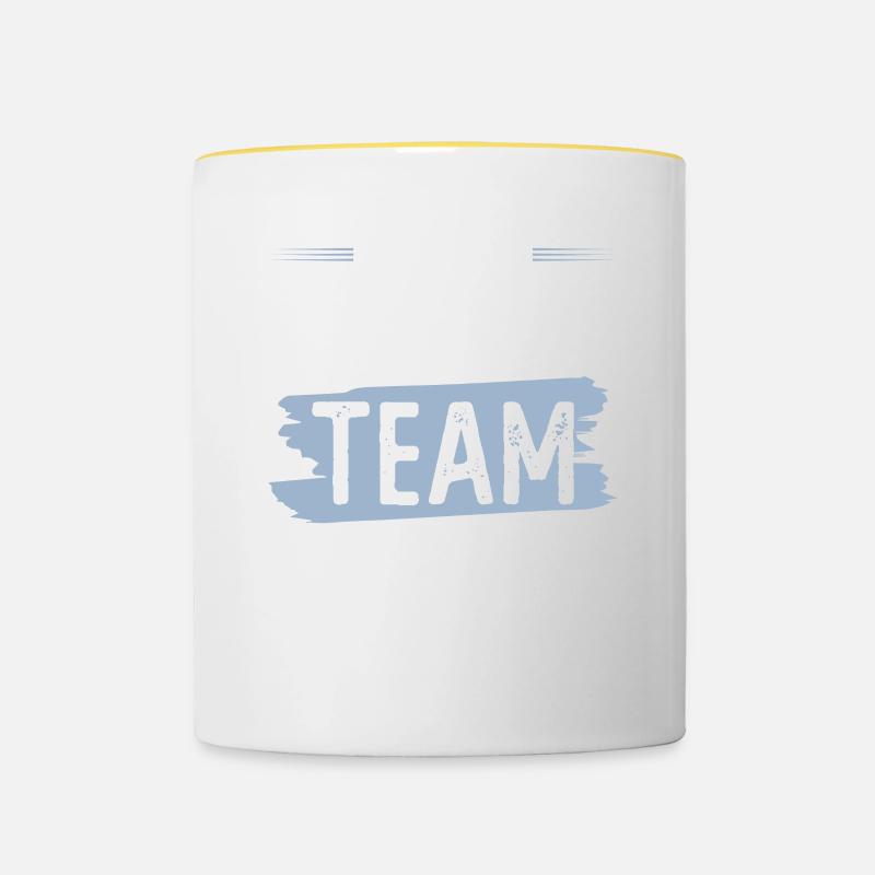 Équipe d’escalade - Mug contrasté - blanc/jaune