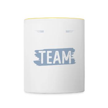 Cricket Team - Tasse zweifarbig - Weiß/Gelb - Vorne