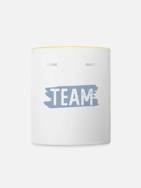 Drinking Team - Tasse zweifarbig - Weiß/Gelb