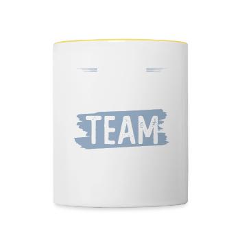 Travel Team - Tasse zweifarbig - Weiß/Gelb - Vorne