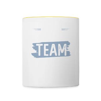 Volleyball Team - Contrasting Mug - white/yellow - Front