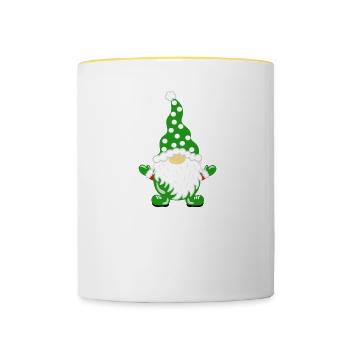 Joyeux Noël Drôle de Chemise de Noël - Mug contrasté - blanc/jaune - Devant