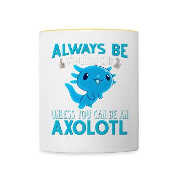 Axolotl - Contrasting Mug - white/yellow - Front