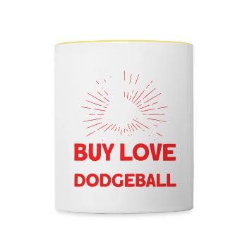 Dodgeball Player Gift Ball Jeux Dodgeball - Mug contrasté - blanc/jaune - Devant