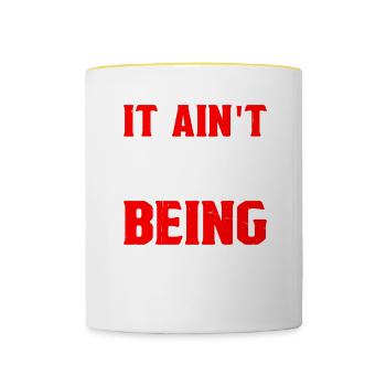 It Ain't Easy Being Wheezy 9 - Contrasting Mug - white/yellow - Front