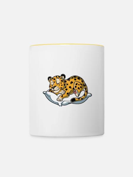 So Müde Wie Heute War Ich Seit Gestern Nicht Mehr - Tasse zweifarbig - Weiß/Gelb