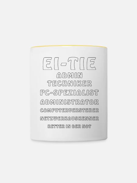 EI-TIE - Tasse zweifarbig - Weiß/Gelb