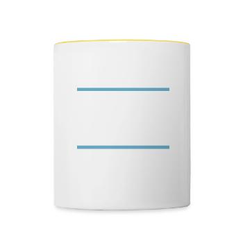 Cécile - Mug contrasté - blanc/jaune - Devant