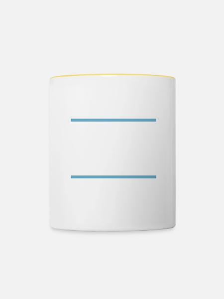 Nina - Tasse zweifarbig - Weiß/Gelb