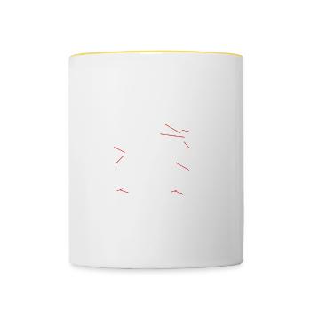Die Anatomie Eines Boxers Hundebesitzer Deutscher - Tasse zweifarbig - Weiß/Gelb - Vorne