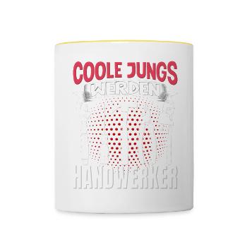 Handwerk Handwerker - Tasse zweifarbig - Weiß/Gelb - Vorne