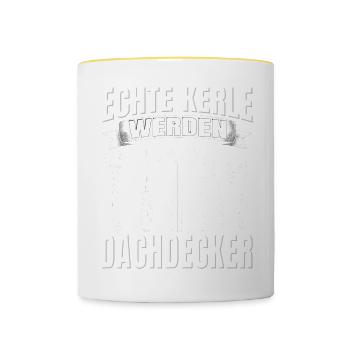 Lustiges KFZ Mechaniker Mechatroniker Mechaniker - Tasse zweifarbig - Weiß/Gelb - Vorne
