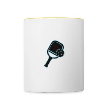 Vous n’avez pas toujours besoin d’un plan juste un pickleball - Mug contrasté - blanc/jaune - Devant