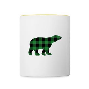 Merry Christmas Funny Christmas Shirt - Contrasting Mug - white/yellow - Front