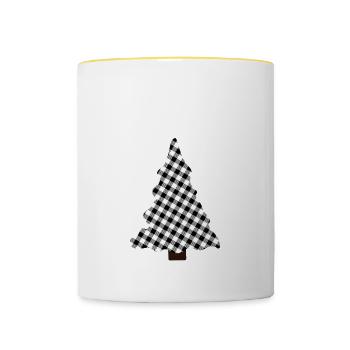 Merry Christmas Funny Christmas Shirt - Contrasting Mug - white/yellow - Front