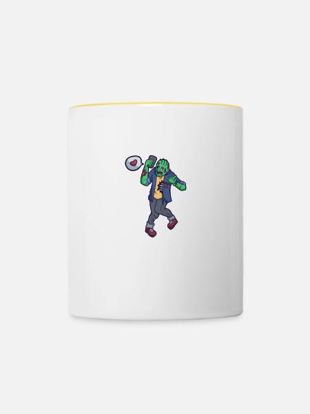 Always Be Yourself Zombie - Tasse zweifarbig - Weiß/Gelb
