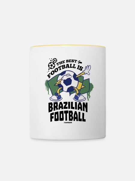 Brasilien - Tasse zweifarbig - Weiß/Gelb