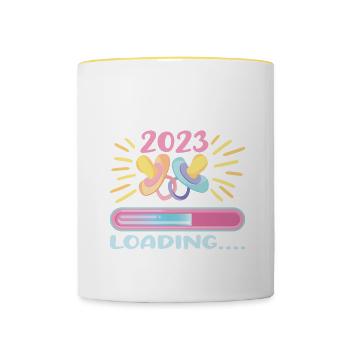 Zia 2023 - Mug contrasté - blanc/jaune - Devant