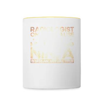 Radiology Radiologist Radiology Technician - Contrasting Mug - white/yellow - Front
