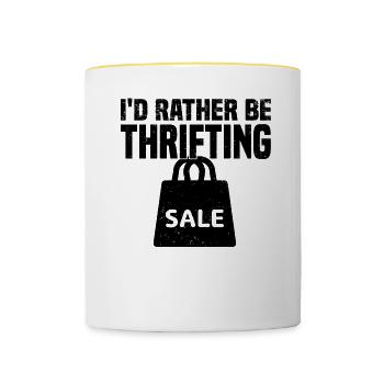Secondhand Shop Secondhand Eco Hipster Used - Contrasting Mug - white/yellow - Front