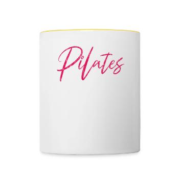 Pilates Don't Fart Don't Fart Don't Fart 3 - Tasse zweifarbig - Weiß/Gelb - Vorne