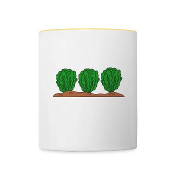 Toute journée passée à jardiner est une bonne journée - Mug contrasté - blanc/jaune - Devant