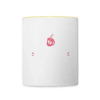 Fueled By Neonatal Nurse And Coffee NICU Nurses RN - Contrasting Mug - white/yellow - Front