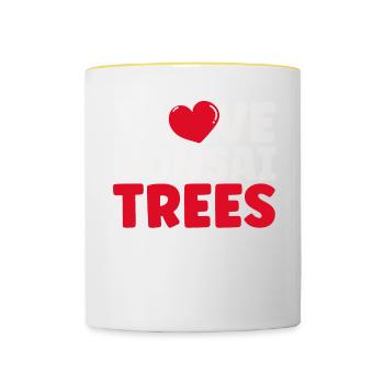 Bonsai Tree Gift Japan Bonsai Garden - Contrasting Mug - white/yellow - Front