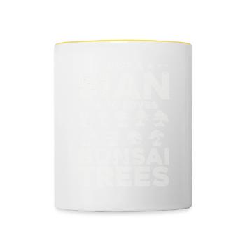 Bonsai Tree Gift Japan Bonsai Garden - Contrasting Mug - white/yellow - Front