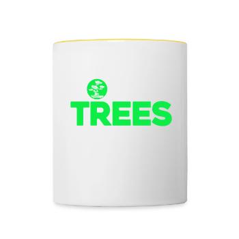 Bonsai Tree Gift Japan Bonsai Garden - Contrasting Mug - white/yellow - Front