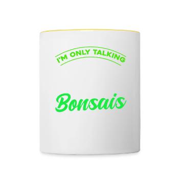 Bonsai Tree Gift Japan Bonsai Garden - Contrasting Mug - white/yellow - Front
