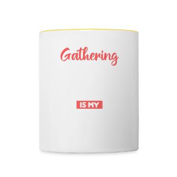 La collecte de preuves médicales est mon cardio-légal - Mug contrasté - blanc/jaune - Devant