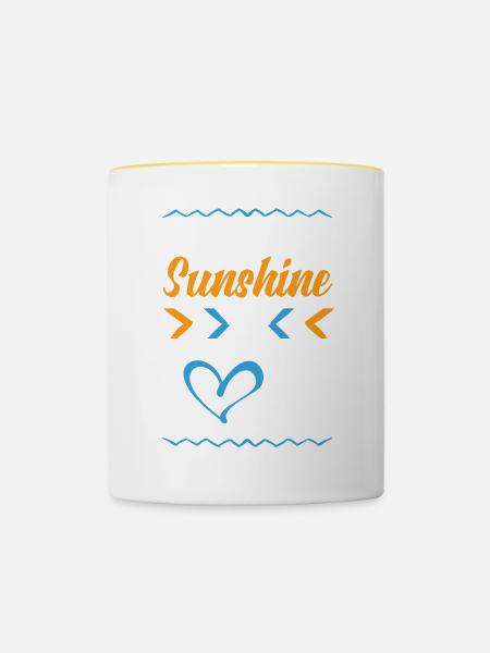 California Love - Tasse zweifarbig - Weiß/Gelb