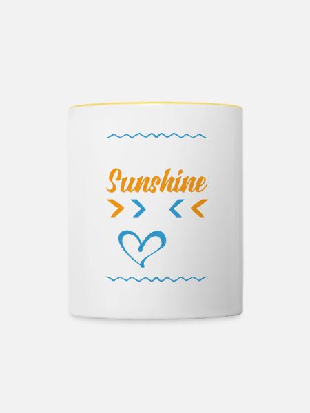 Croatia Love - Tasse zweifarbig - Weiß/Gelb