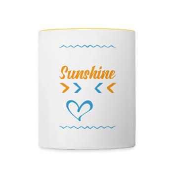 Florida Love - Tasse zweifarbig - Weiß/Gelb - Vorne