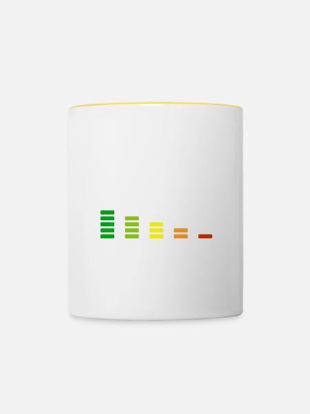 Batterielebensdauer einer Notaufnahme Krankenschwester Krankenschwestern - Tasse zweifarbig - Weiß/Gelb