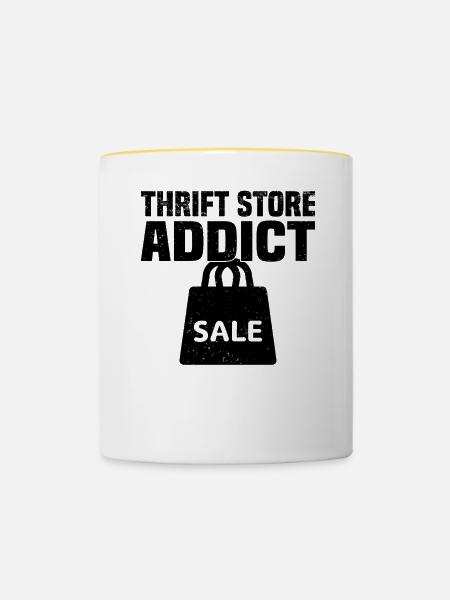 Secondhandladen Secondhand Öko Hipster Gebraucht - Tasse zweifarbig - Weiß/Gelb