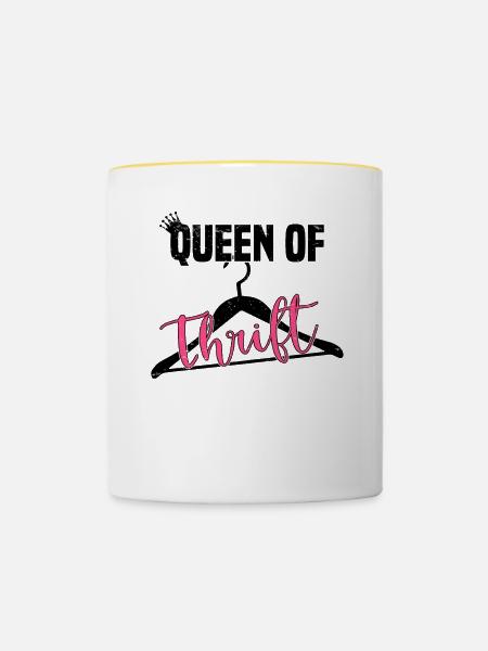 Secondhandladen Secondhand Öko Hipster Gebraucht - Tasse zweifarbig - Weiß/Gelb