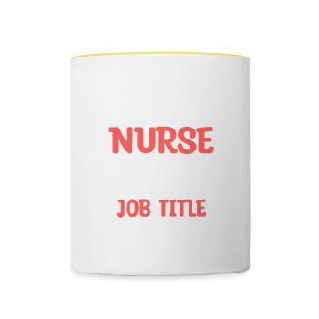 Pediatric Nurse Because Multitasking Ninja - Contrasting Mug - white/yellow - Front