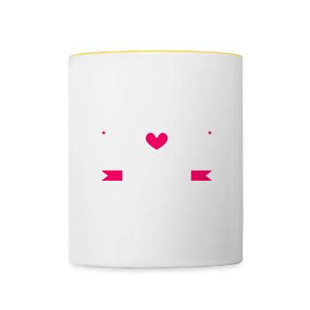 I Love Tiny Hands Pediatrics Pediatrician - Contrasting Mug - white/yellow - Front