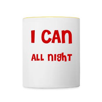 I Can Deliver All Night Long - Contrasting Mug - white/yellow - Front
