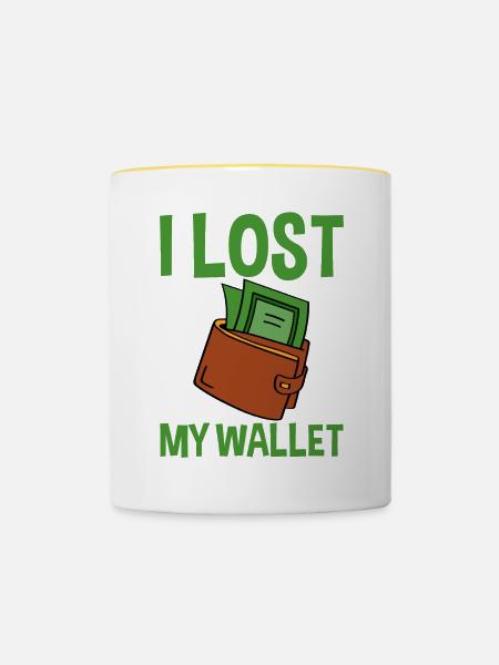 I Lost My Wallet 4 - Tasse zweifarbig - Weiß/Gelb