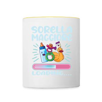 Sorella Maggiore 2023 - Tasse zweifarbig - Weiß/Gelb - Vorne