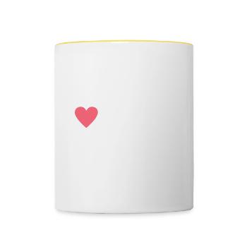 Single Taken Hungry Funny Valentines Valentine’s - Mug contrasté - blanc/jaune - Devant