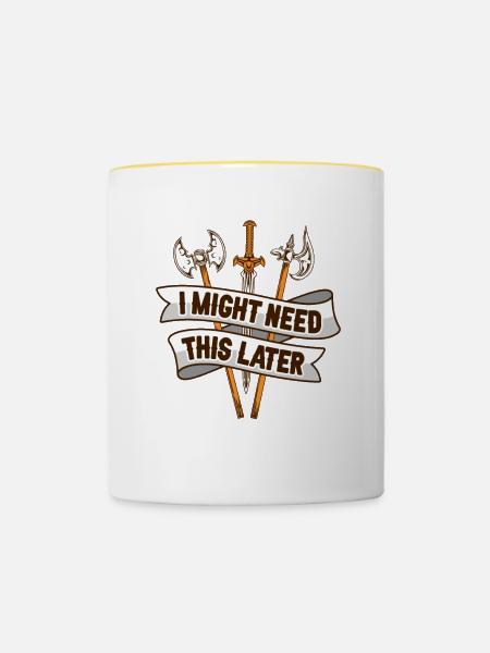 Larp Rpg Rollenspiel Design Larper - Tasse zweifarbig - Weiß/Gelb