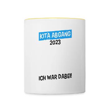 Kita Abgang Kita Abgänger 2023 - Tasse zweifarbig - Weiß/Gelb - Vorne