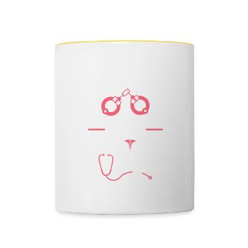 The Best Nurses Are Correctional Nurses RN Nurse - Mug contrasté - blanc/jaune - Devant