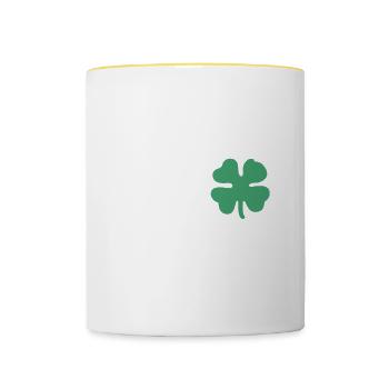 Let's Get Day Betrunkenes Bier Trinken St. Patrick's - Tasse zweifarbig - Weiß/Gelb - Vorne
