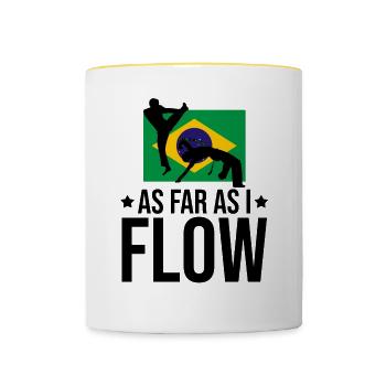 Danse brésilienne pour le kickboxing - Mug contrasté - blanc/jaune - Devant